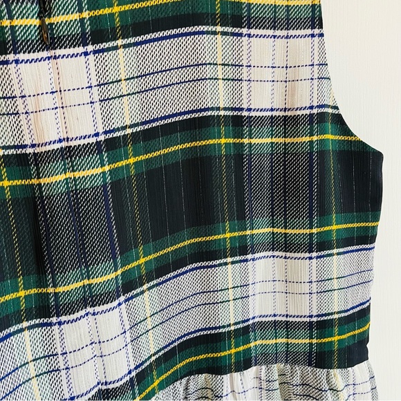 NWT J.Crew Peplum Top in Gilded Highland Tartan Shimmer, Size M - Picture 7 of 11